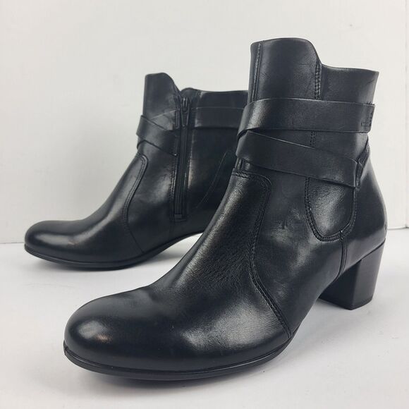 ECCO Shape M35 Wrapped Ankle Leather Boot Black Size 5-5.5 - Picture 1 of 13